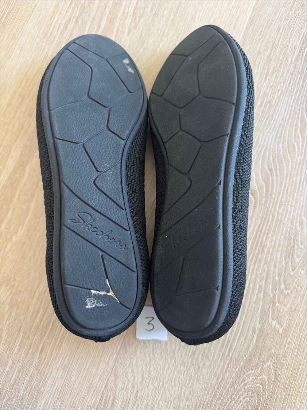 Skechers Women's Black Knit Slip-On Ballet Flats - Picture 5 of 5
